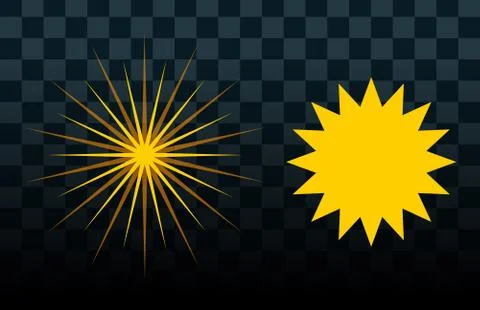 Sun burst star icon set vector illustration summer isolated nature shine Ilustração Stock