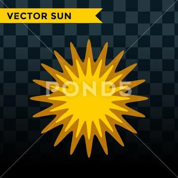 Sun burst star icon vector illustration summer isolated nature shine sunlight Stock Illustration
