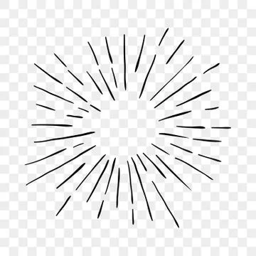 Sun burst sunshine rays lines vector icon Stock Illustration