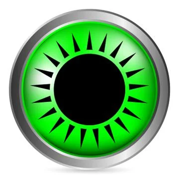 Sun button Illustrazione stock