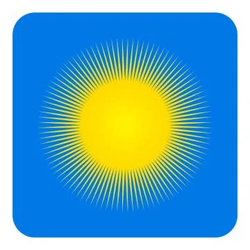 Sun button Stock Illustration