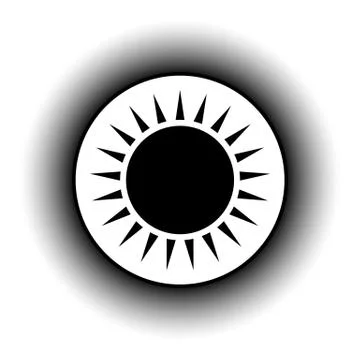 Sun button. Stock Illustration