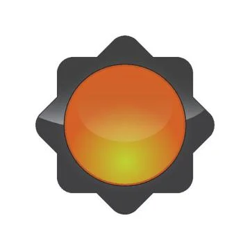 Sun Button Illustrazione stock