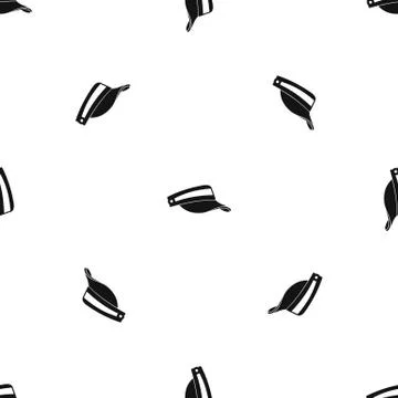 Sun cap pattern seamless black イラスト素材