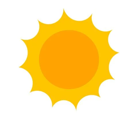 Sun cartoon icon painted. Vector illustration. Stock Illustration