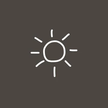 Sun cartoon sketch Stock Illustration