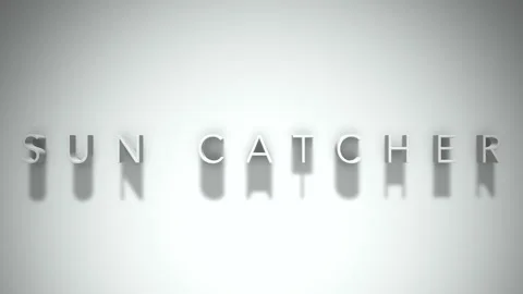 Sun catcher 3D title animation with shadows on a white background Stock Footage 297800187