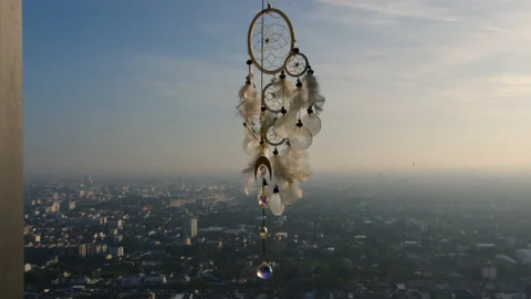 Sun catcher with a city view Stock Footage 222664651