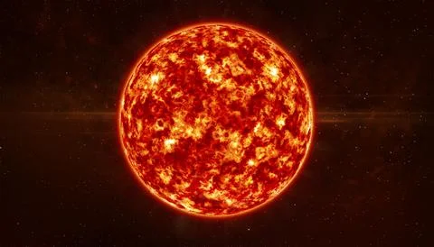 Sun in the center of space Stock Illustration