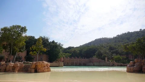 Sun city beautiful beach Video stock 85744396