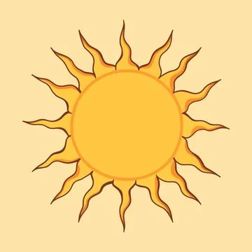 Sun clipart vector. sun sticker vector icon Stock Illustration