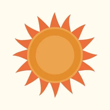 Sun clipart vector. sun sticker vector icon Stock Illustration
