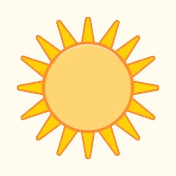 Sun clipart vector. sun sticker vector icon Stock Illustration