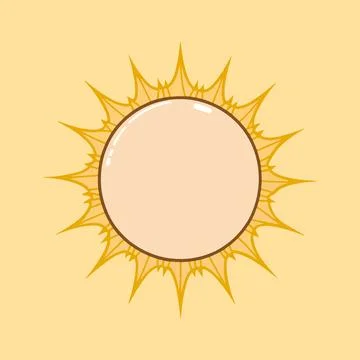 Sun clipart vector. sun sticker vector icon Stock Illustration