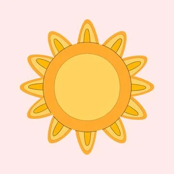 Sun clipart vector. sun sticker vector icon Stock Illustration
