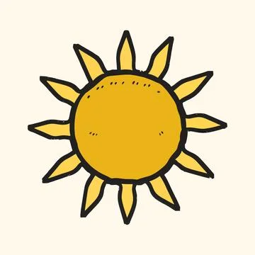 Sun clipart vector. sun sticker vector icon Stock Illustration