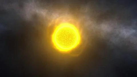 Sun Closeup 3D Animation Space Black Screen Stock Footage 303115103