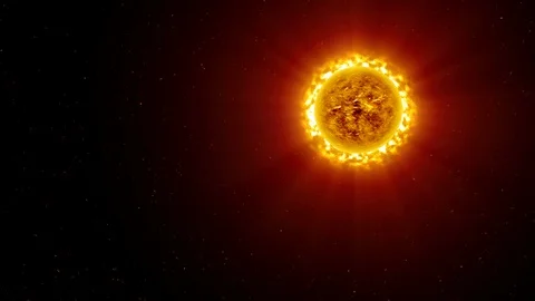 Sun Closeup with shake Effect when closing in Stock Footage 98489310