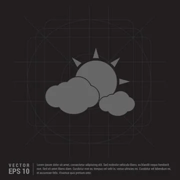 Sun Cloud Icon Stock Illustration