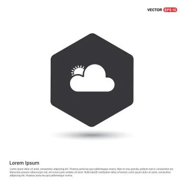 Sun Cloud Icon Stock Illustration