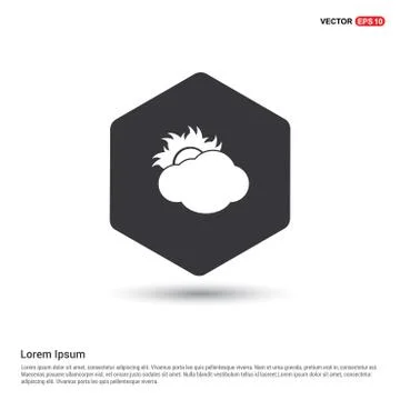 Sun Cloud Icon Stock Illustration