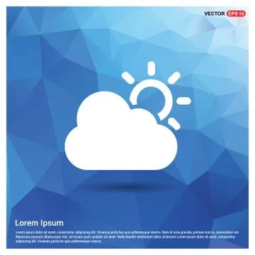Sun Cloud Icon Stock Illustration