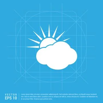 Sun Cloud Icon Stock Illustration