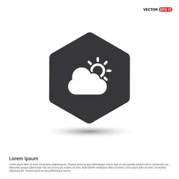 Sun Cloud Icon Stock Illustration