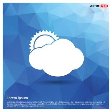 Sun Cloud Icon Stock Illustration