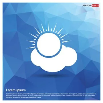 Sun Cloud Icon Stock Illustration