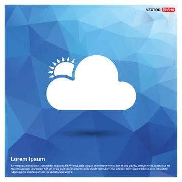 Sun Cloud Icon Stock Illustration