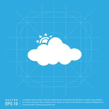 Sun Cloud Icon Stock Illustration