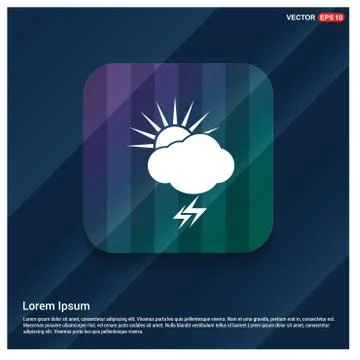 Sun Cloud Icon Stock Illustration
