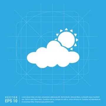 Sun Cloud Icon Stock Illustration