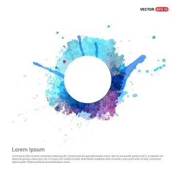 Sun Cloud Icon - Watercolor Background Stock Illustration