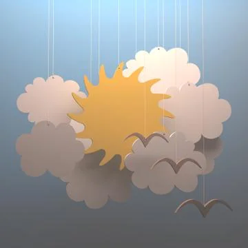 Sun Cloud Illustrazione stock