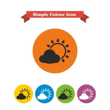 Sun with cloud Stock-Illustration