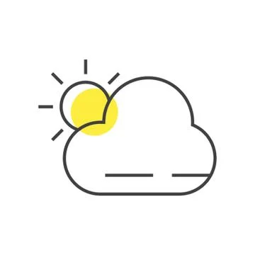 A Sun With Cloud Illustration Illustrazione stock