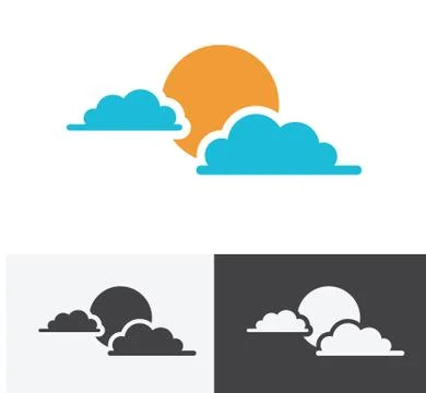 Sun cloud logo Stock Illustration