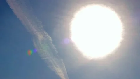 Sun With Clouds Against Sky in Time Lapse Stock Footage 219861135