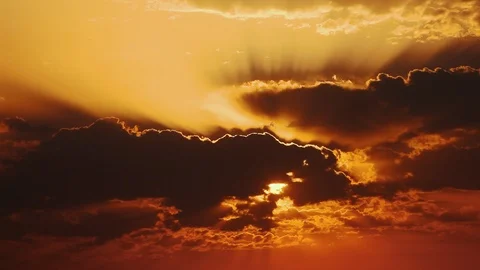 Sun, clouds and rays 2 Stock Footage 127231335