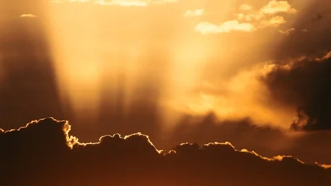 Sun, clouds and rays 7 Stock Footage 127228378