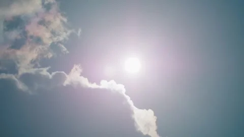 Sun with clouds beautiful cloudy sky landscape in real time Stock Footage 278921968