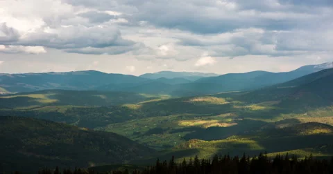 Sun, clouds, mountains Stock Footage 57951284