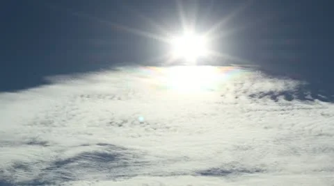 Sun with clouds moving in Stock Footage 10910155