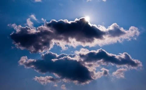 Sun in the clouds Fotos Stock