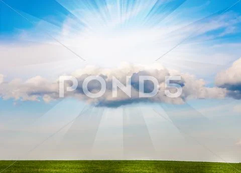 Sun in the clouds Stock Photos