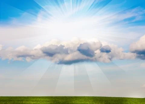 Sun in the clouds Foto stock