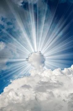 Sun in the clouds Foto stock