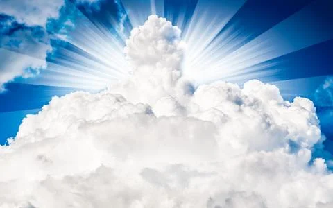 Sun in the clouds Foto stock